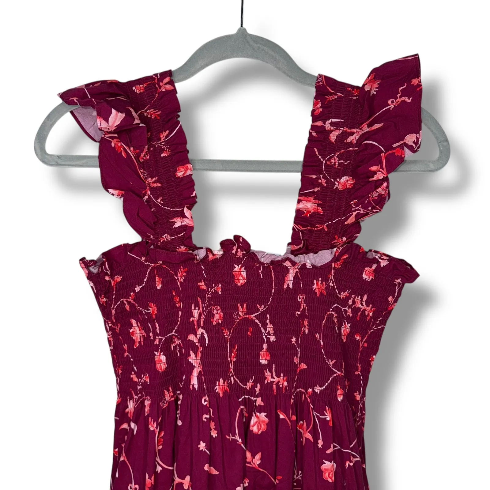 Hill‎ House Ellie The Nap Dress Floral Square Neck Flutter Sleeve Midi Dress - Image 11