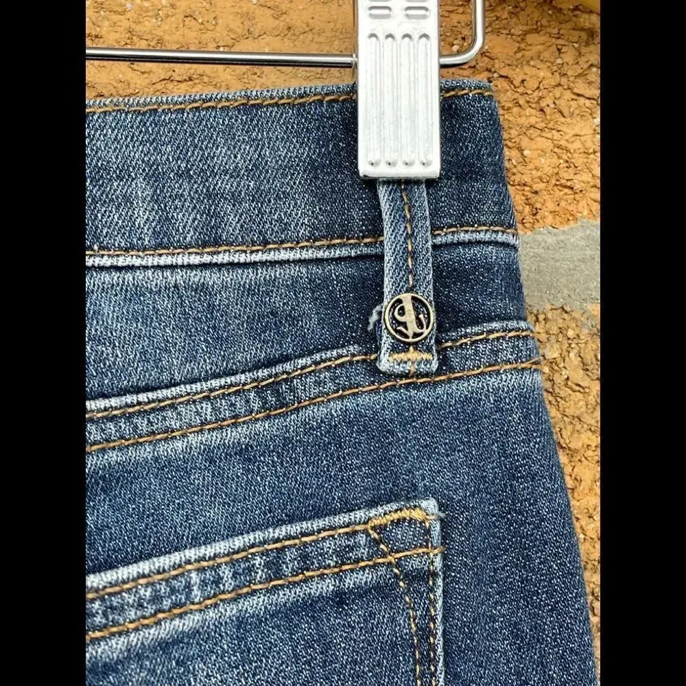 Driftwood Amelia Skraight Crop Classic Fit Frayed Step Hem Ankle Jeans size 26 - Image 7