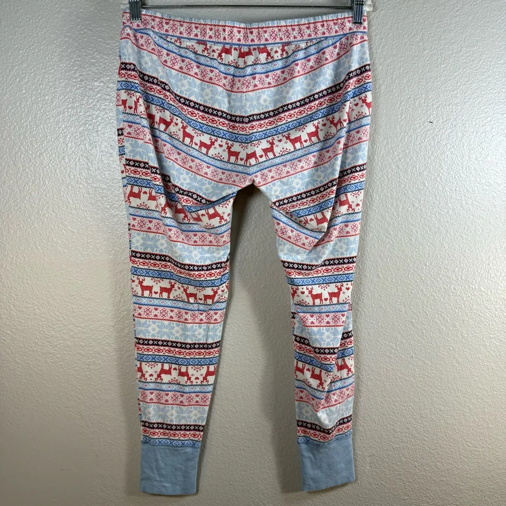 Motherhood Maternity Cozy Reindeer Print Pajama Set SZ:L - Image 5