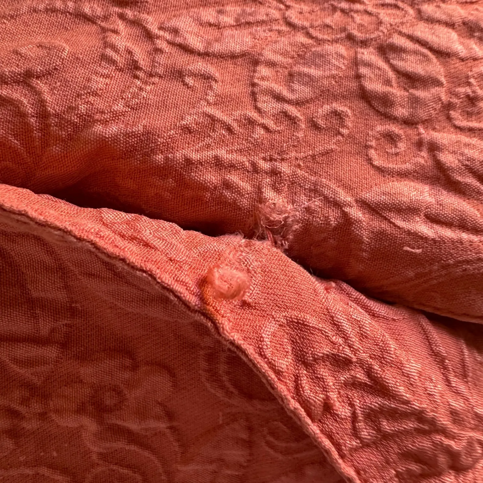 80s Vintage 100% Silk Boutique sz L Women Pink Damaske Collar Button Blouse Top Size L - Image 12