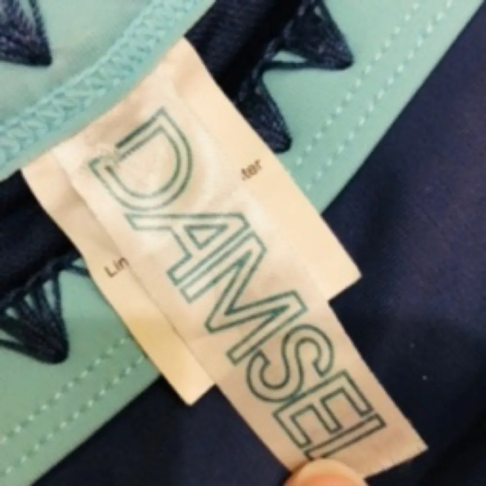 DAMSEL Blanket Stitch 2 PC Bikini Set size Small Blue - Image 7