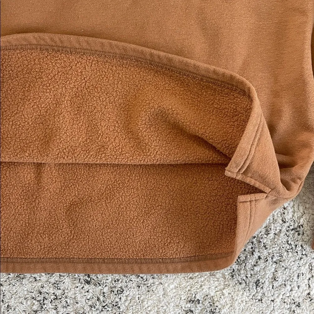 Mudpie Layla Sherpa Fleece Tan Light Brown Crewneck Sweatshirt Size Medium - Image 10