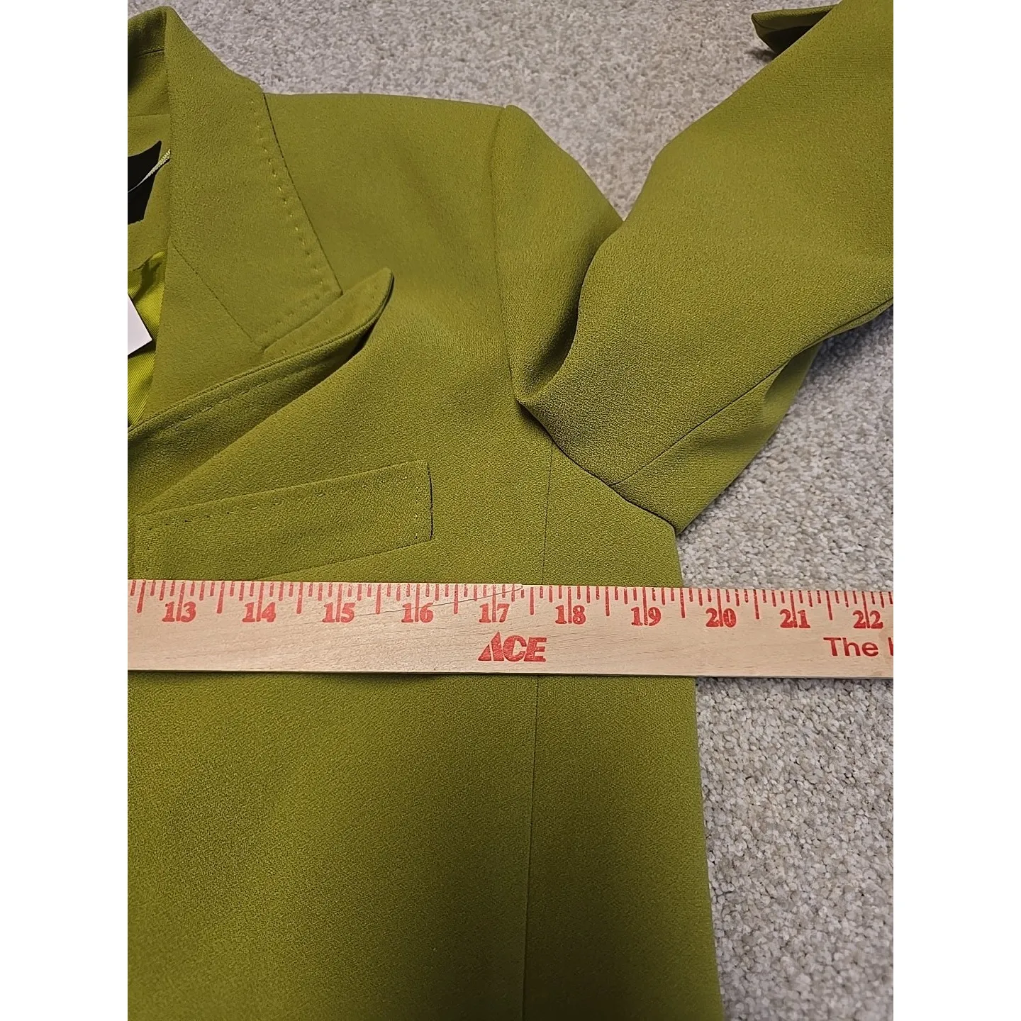 NWT Zara ZW Collection Womens Olive Green Belted Loose-Fitting Blazer Sz M - Image 8