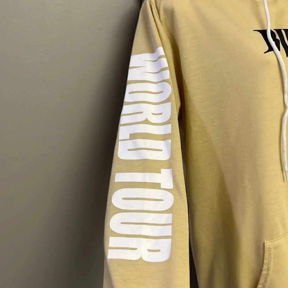 Justin Bieber Tan Purpose World Tour Hoodie with Kangaroo Pocket- Large - Image 3