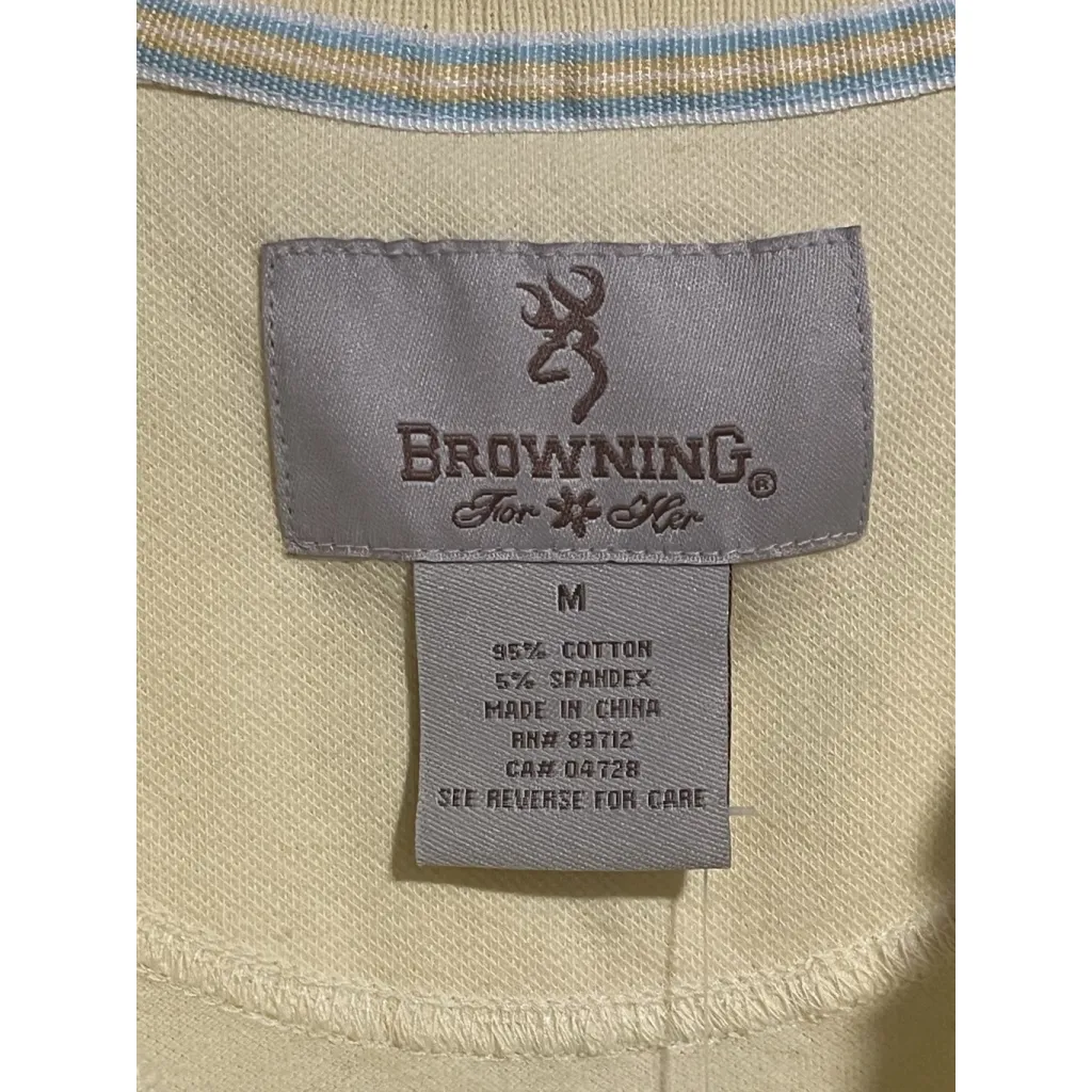 Browning Sleeveless Top Womens M Yellow V Neck Button Collared Tank Shirt NWT - Image 6