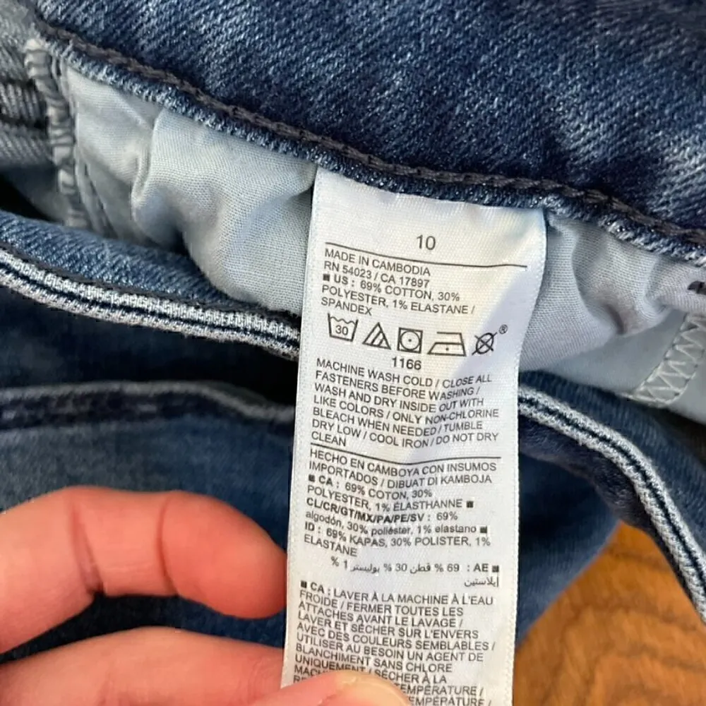 OLD NAVY High Waisted Wow Straight Jeans Dark Wash High Rise Straight Leg sz 10 - Image 11