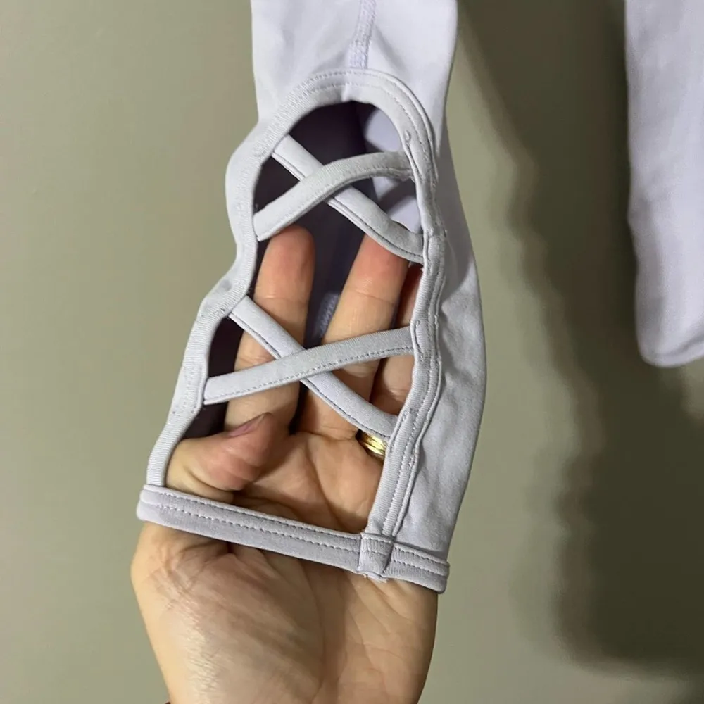 Alphalete Criss Cross 7/8 Length Athletic Leggings in Lilac Pastel Women's S - Image 5