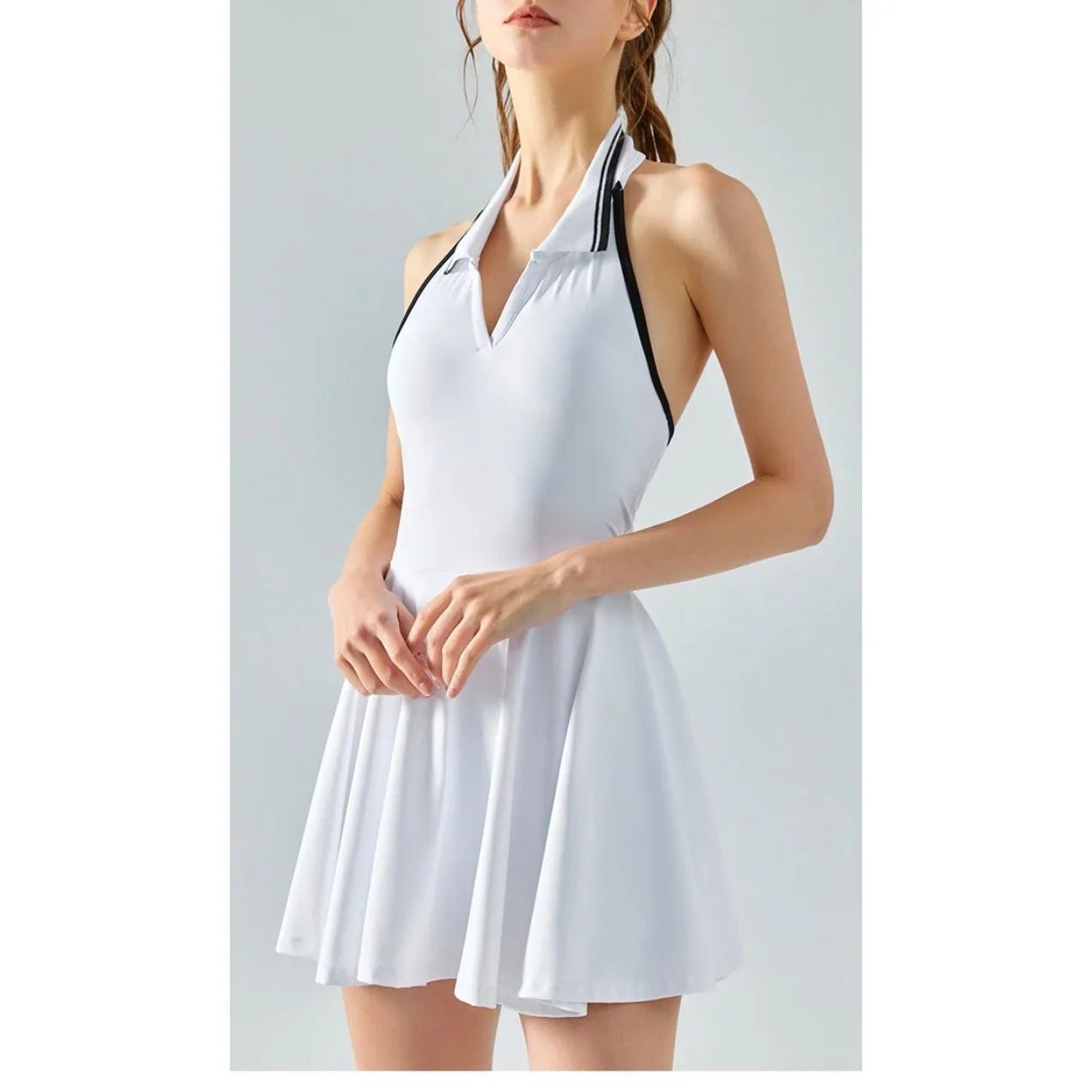 Brand New Halara Women's Size Small White Tennis Dress Mini Athletic - Image 3