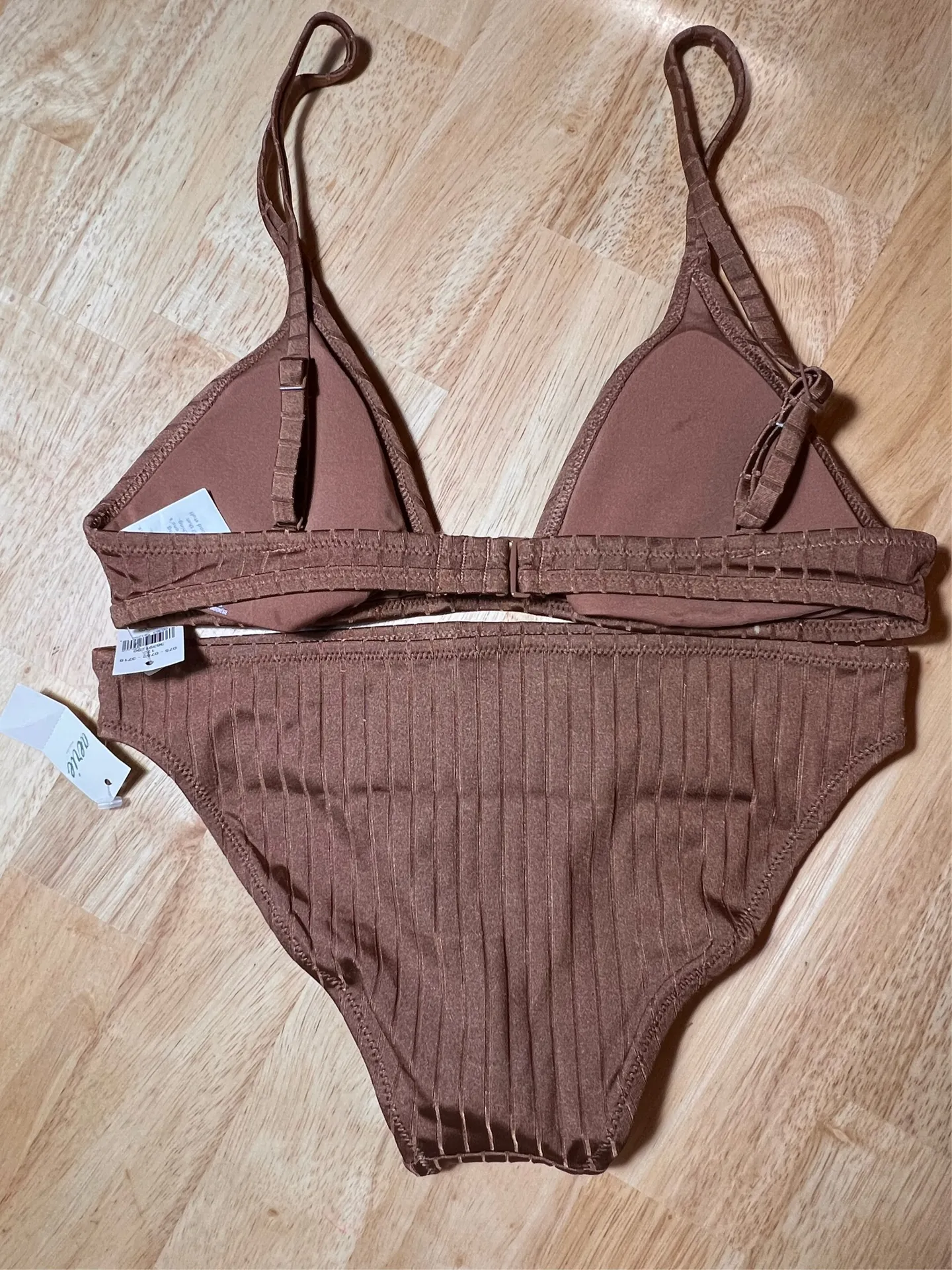 Aerie XS Women's 2 Piece Bikini Swimsuit In Brown BNWTS - Image 5