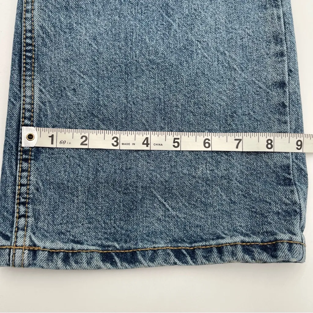 Free People Crvy Denim Overalls Sz 4 Jumpsuit Jeans Ripped Baggy One Piece - Image 16