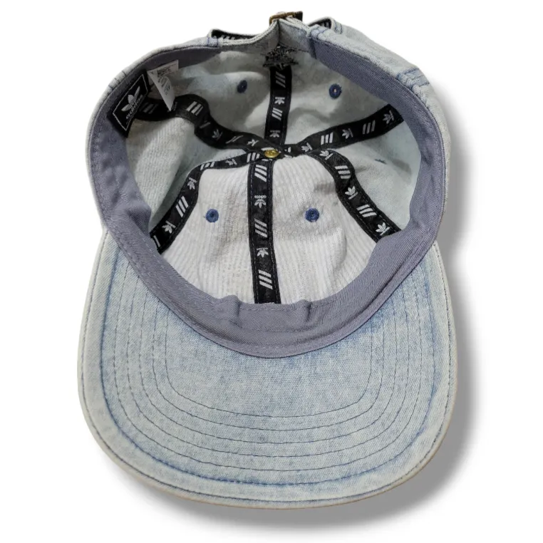 Adidas Originals Hat OSFM One Size Fits Most Blue Light Washed Denim Style Hat - Image 7
