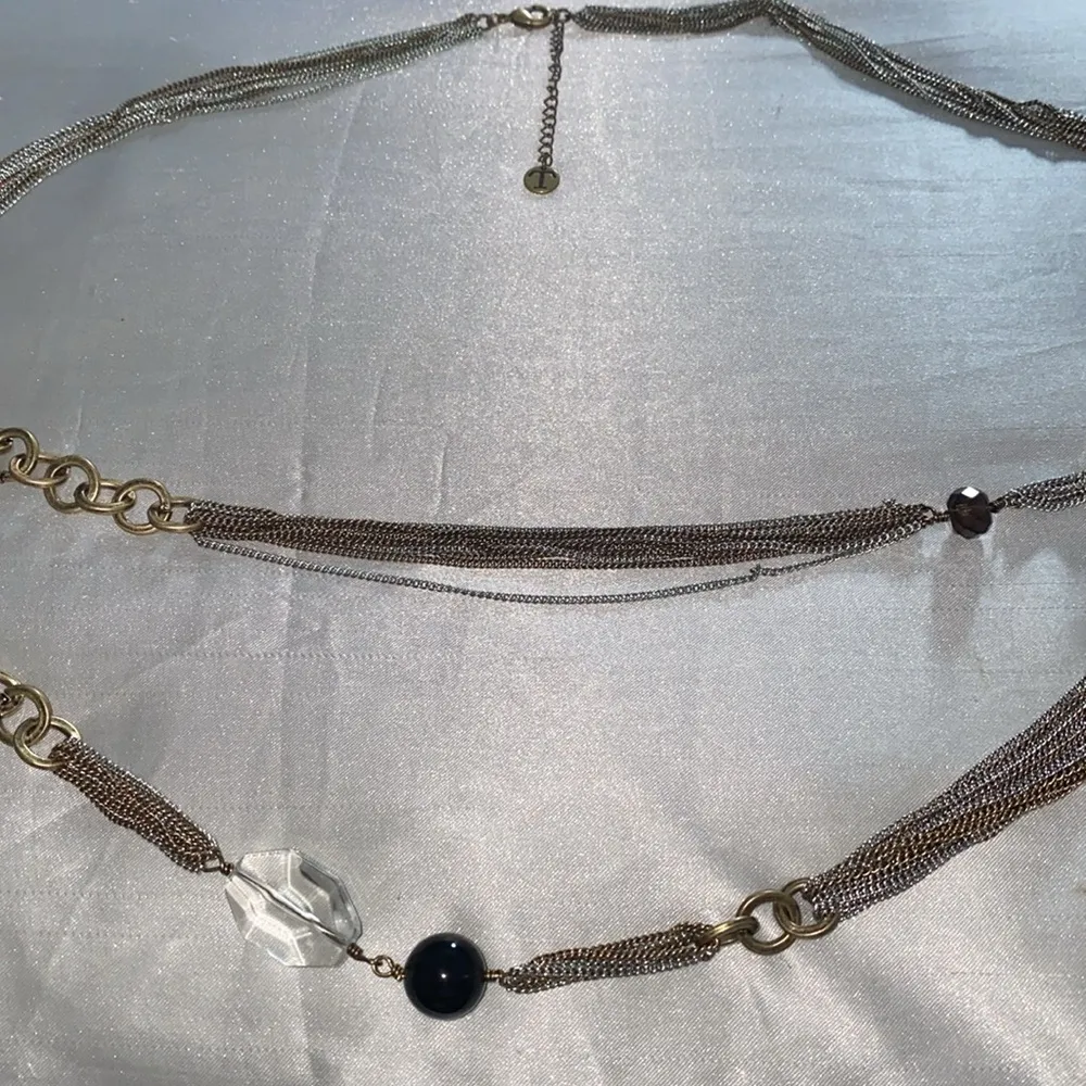 Vintage signed Talbots Gold Silver Multi Strand 30” Layered Necklace - Image 6