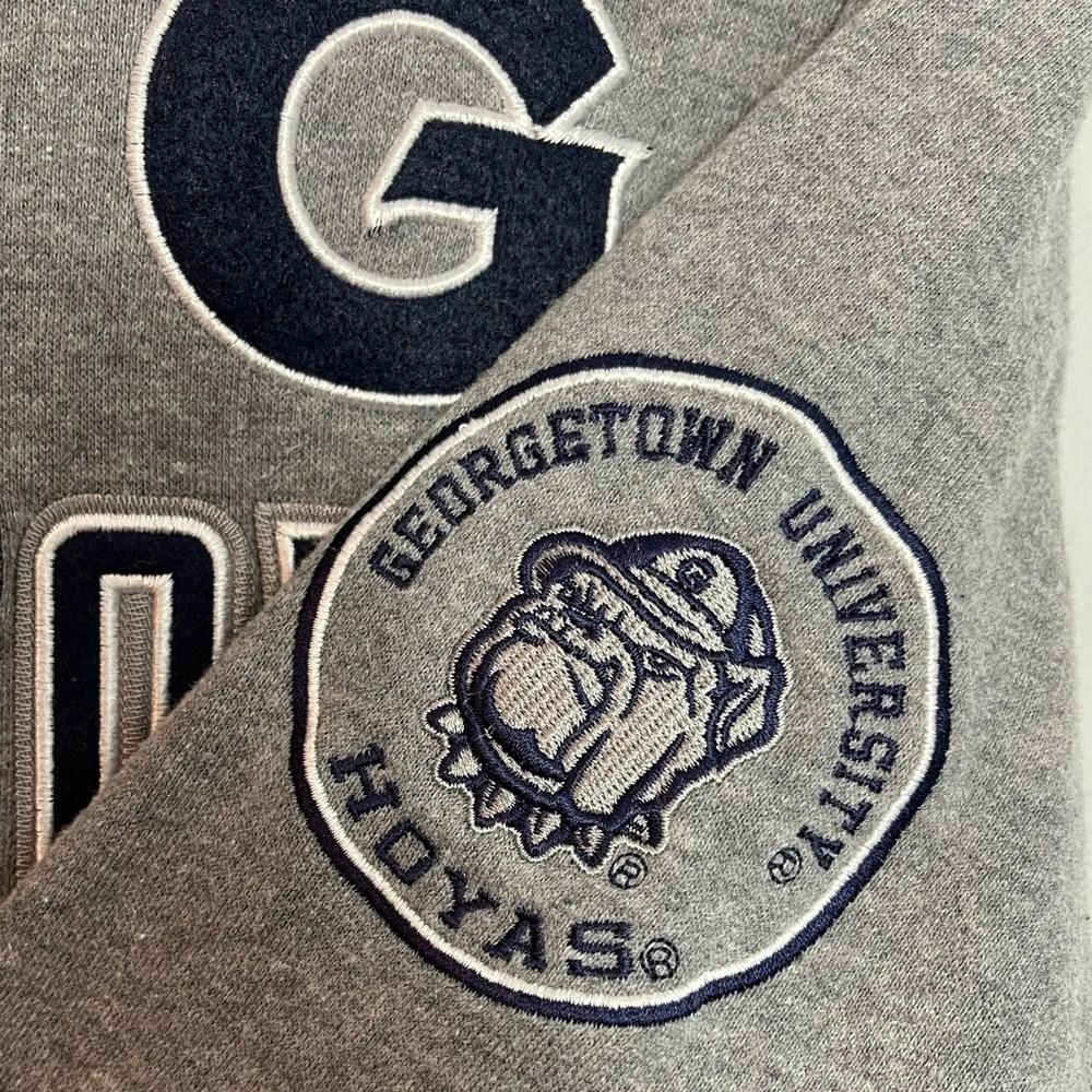 Jansport Georgetown University Hoyas Grey Zip Up Hoodie Size Small - Image 4