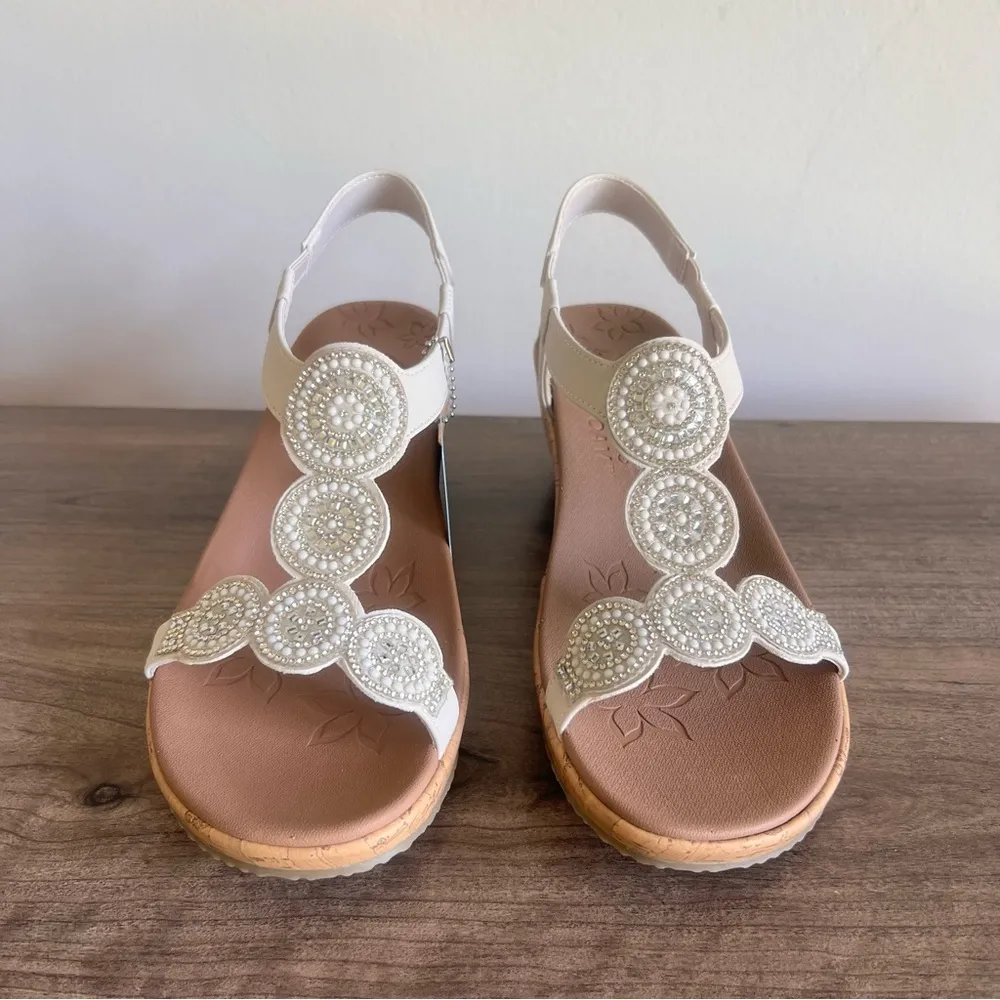 Skechers Cali Beverlee Date Glam Women's Wedge Sandals Size 9.5 SKU#241175 - Image 4