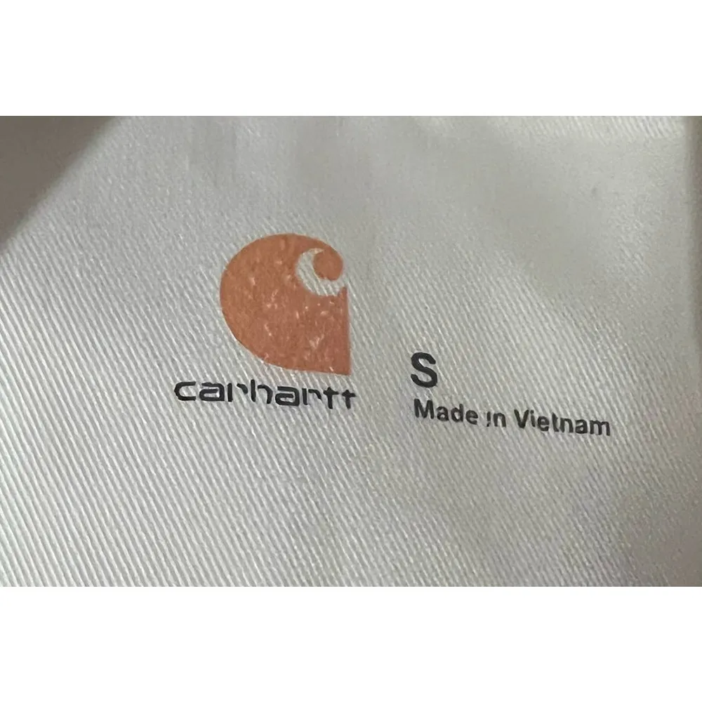 Carhartt Women's White Button Front Two Pockets Jacket Size S 29" Long x 20" PTP - Image 3