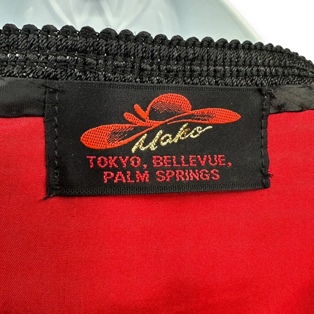 Mako | S | VINTAGE Bead Embellished Black Satin Sheer Puff - Image 2