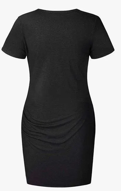 VICI Ruched Black Dress - Image 6