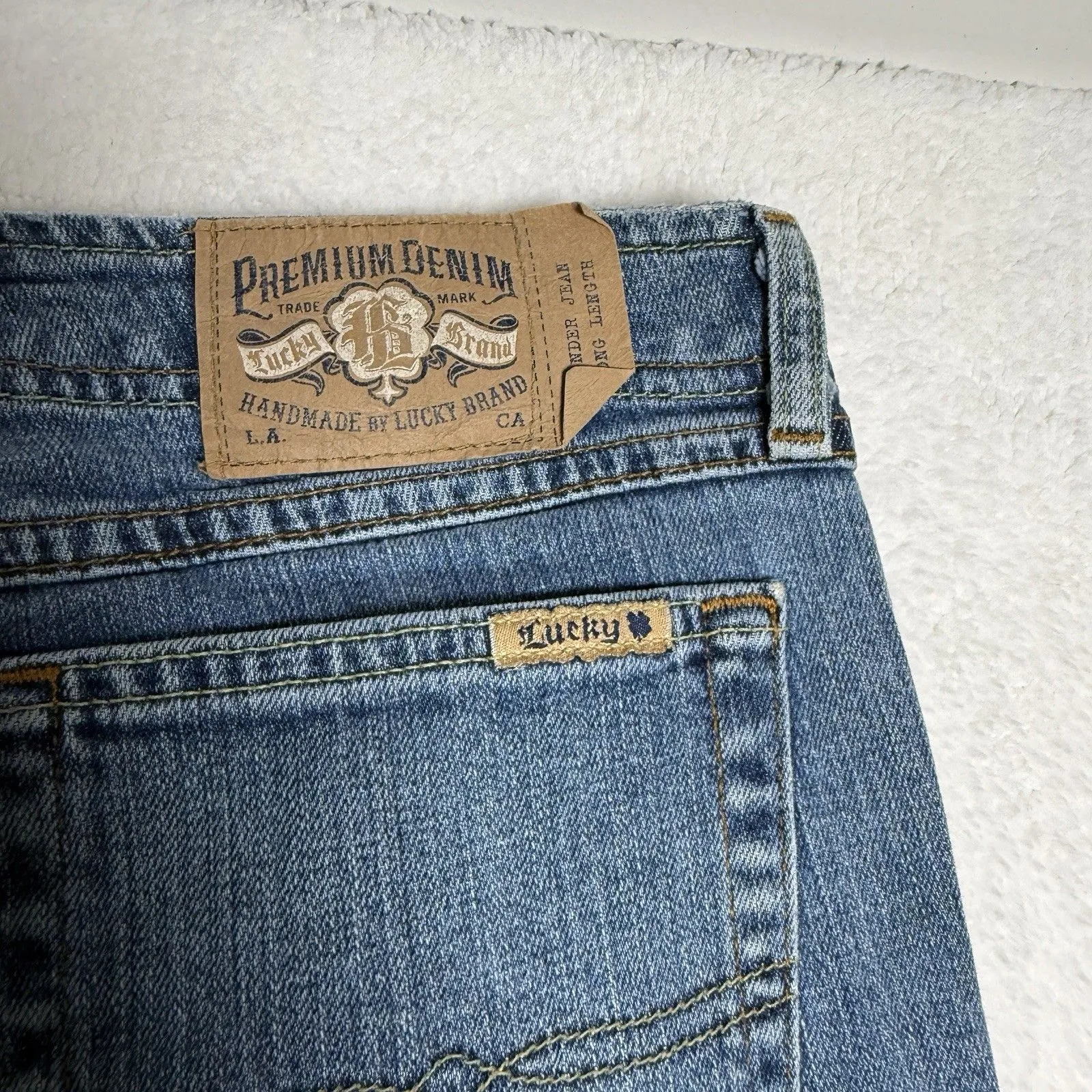 Lucky Brand Dungarees Womens Wonder Jeans Size 8/29 Bootcut Denim USA Made - Image 6