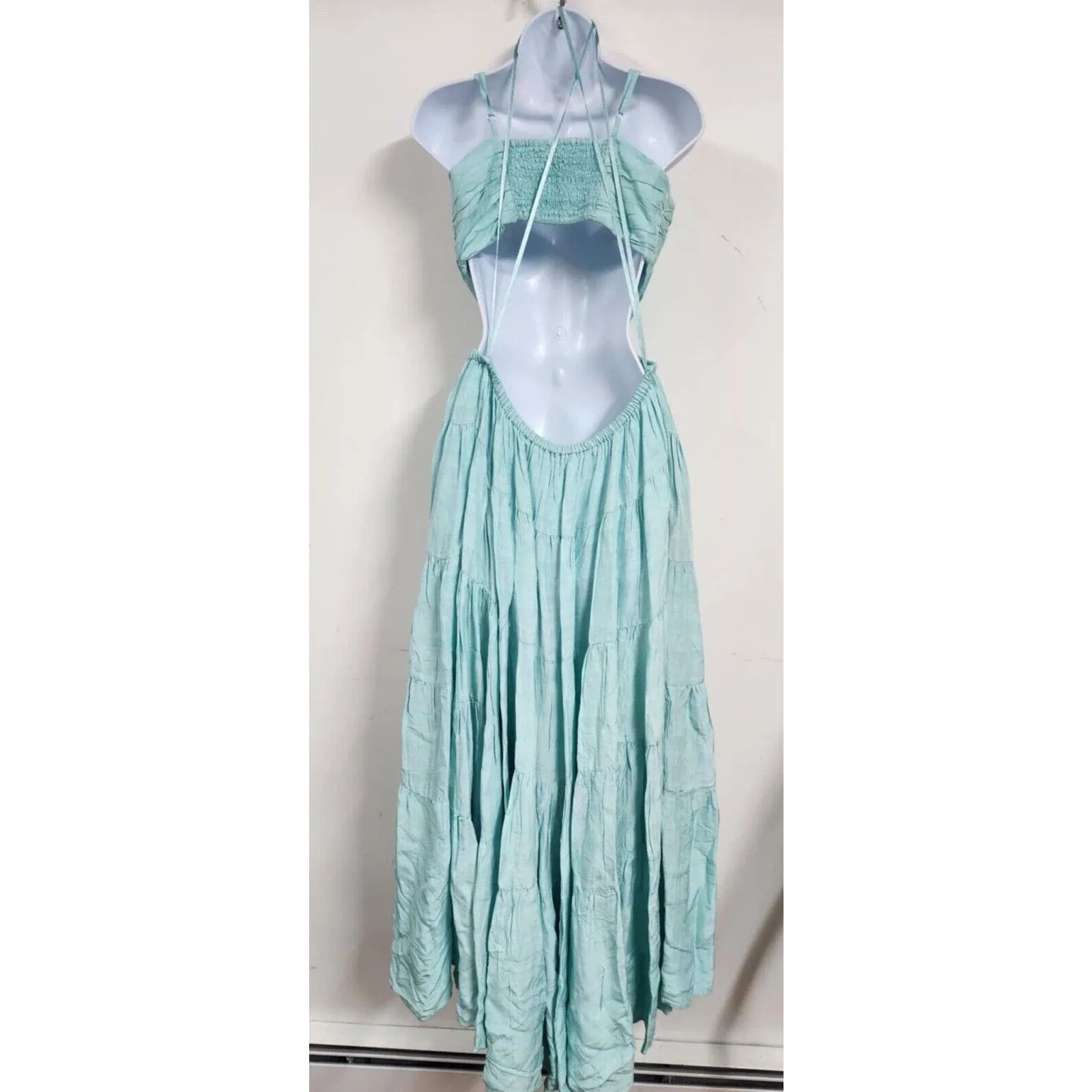 Anthropologie Let Me Be Cutout Tiered Maxi Dress Size M - Image 3