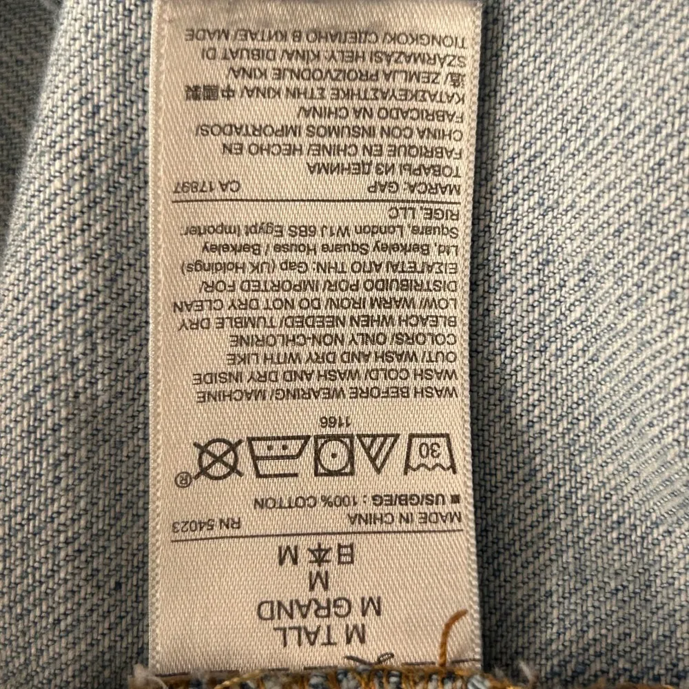 Gap‎ 1969 Denim Trucker Jacket Blue Medium - Image 8