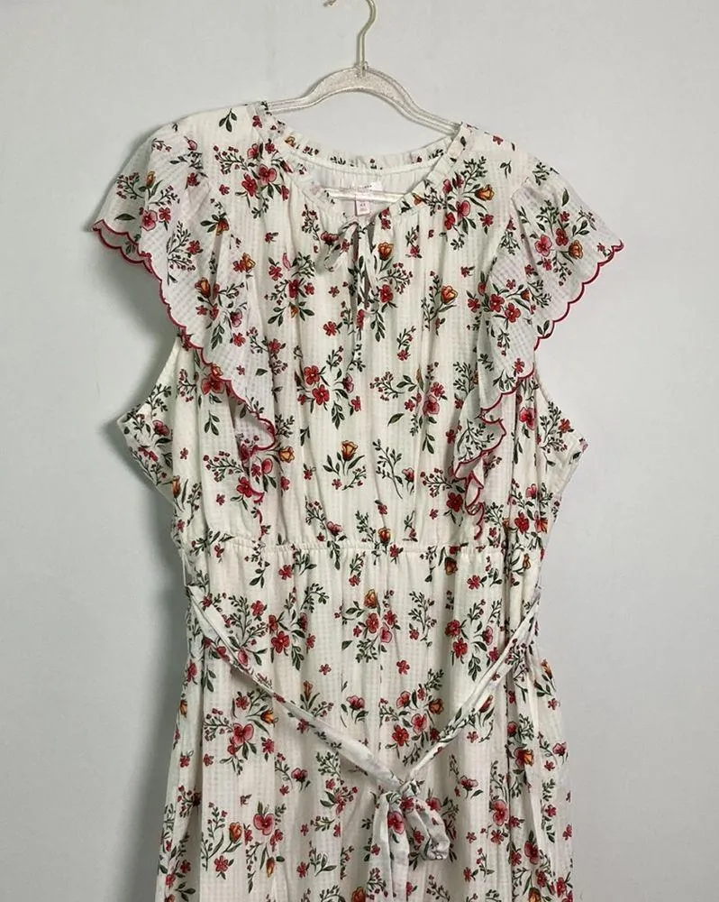 LAUREN CONRAD|Tiered Maxi Dress Plus Size 4X Prairie Cottagecore Peasant Summer - Image 2