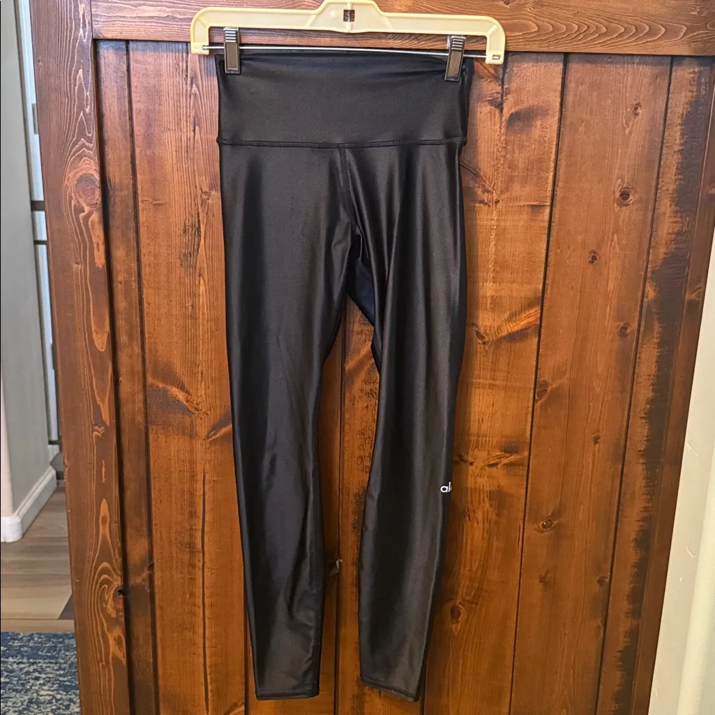 ALO High Shine Leggings, Anthracite, Size S - Image 2
