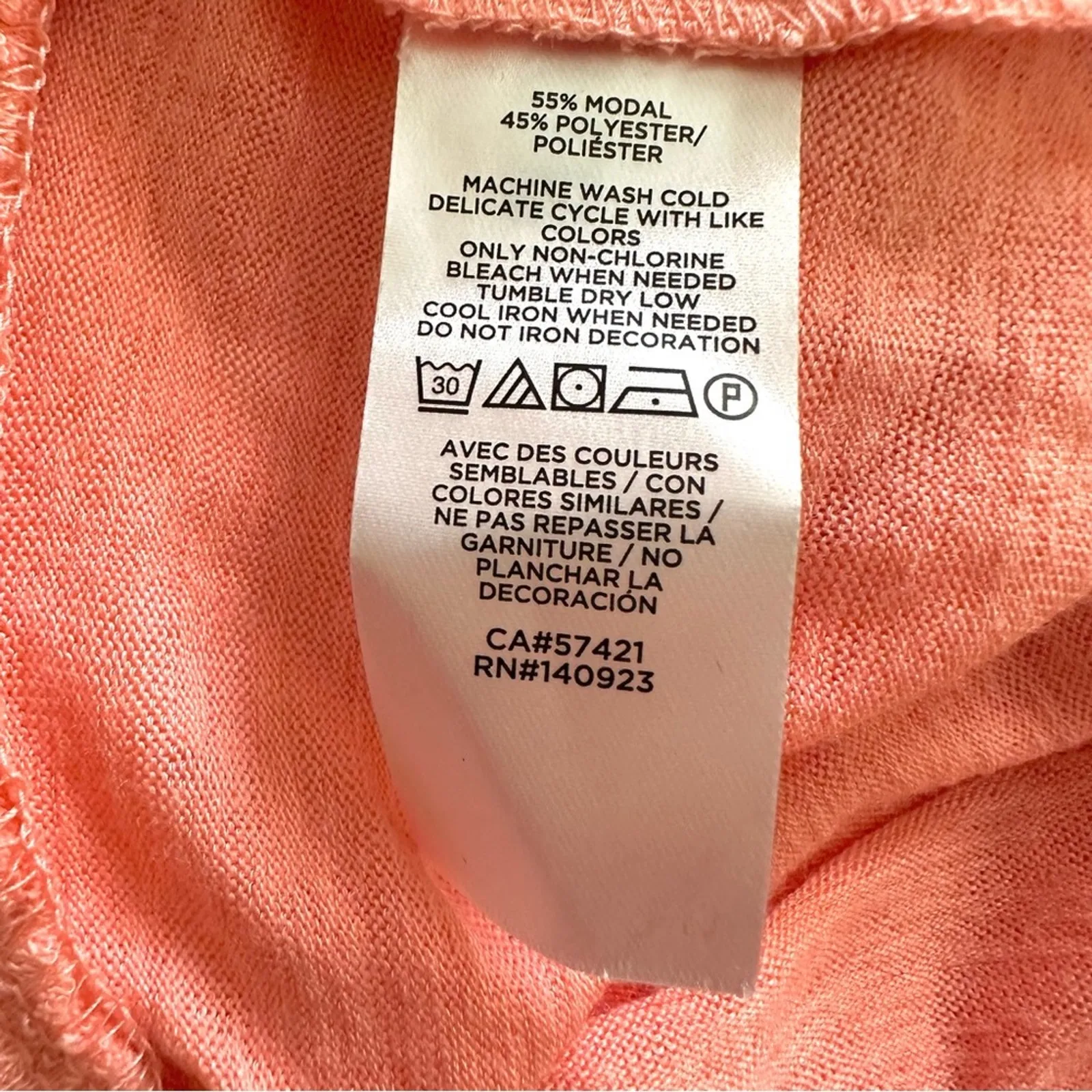 Loft Top Sweater Peach Coral Ruffled Long Sleeve Lightweight Cropped Small NEW - Image 8