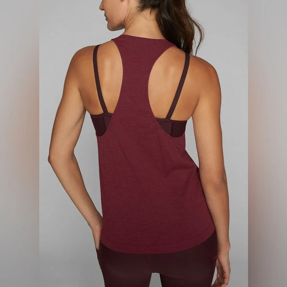 Athleta Maroon Racerback Tank Top - Image 7