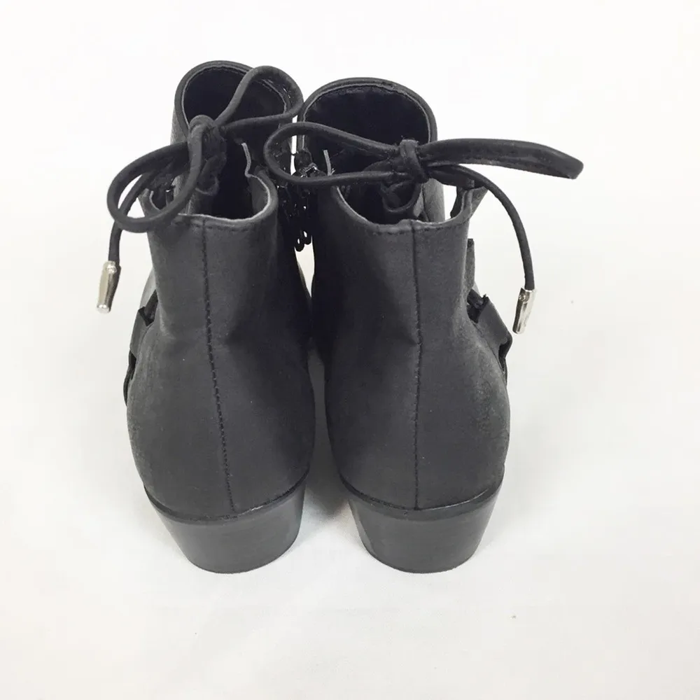 American Eagle Black Strappy Cutout Ankle booties Sz 6 - Image 5