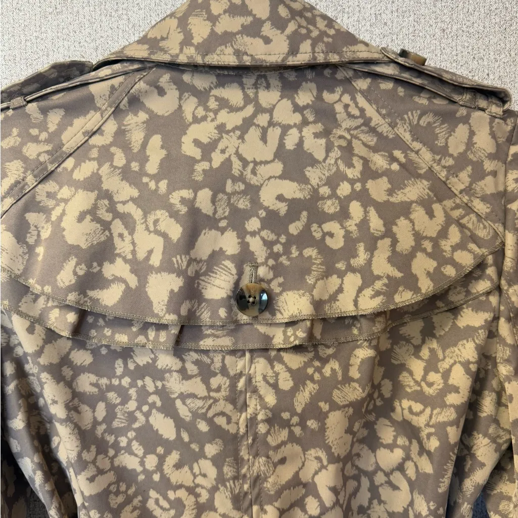 Anthropologie Daughters of the Liberation Womens 10 Taupe Print Belted‎ Jacket - Image 5