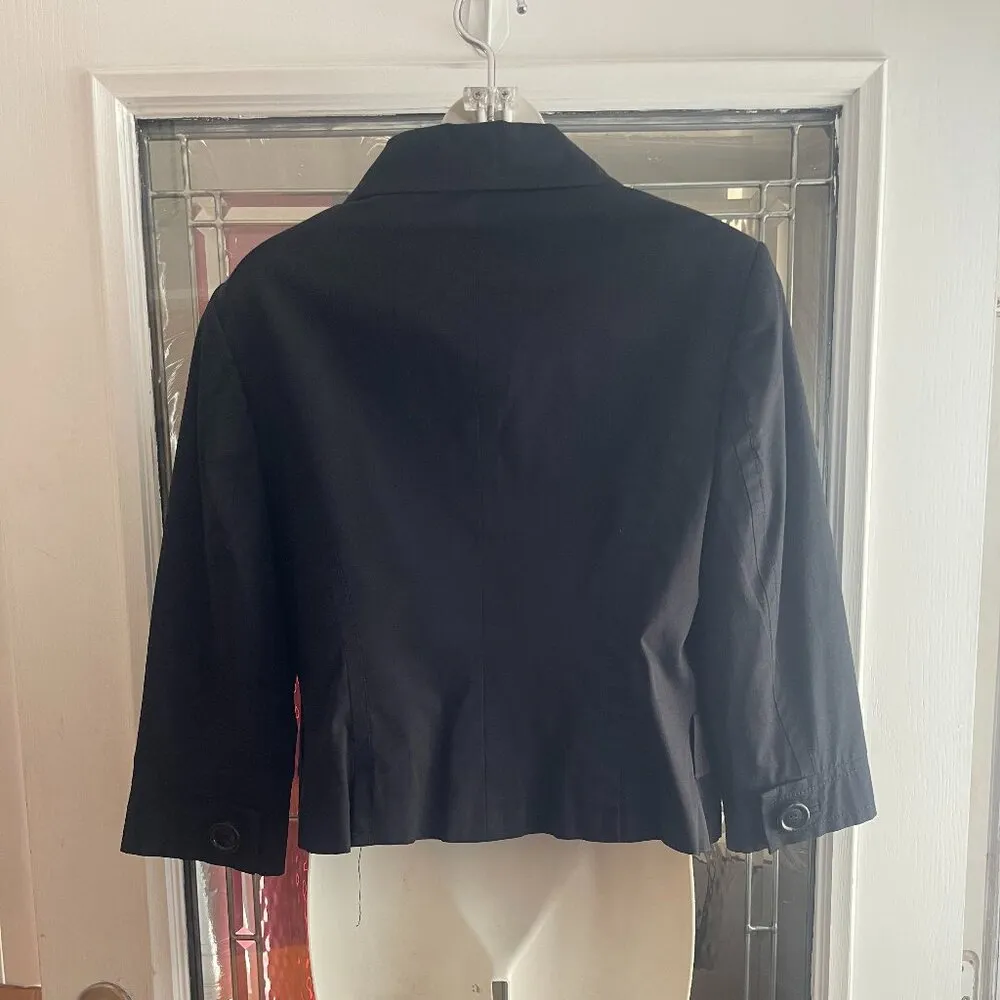 CONTEXT Women's BLACK Big Buttons JACKET Size 10 - Image 2