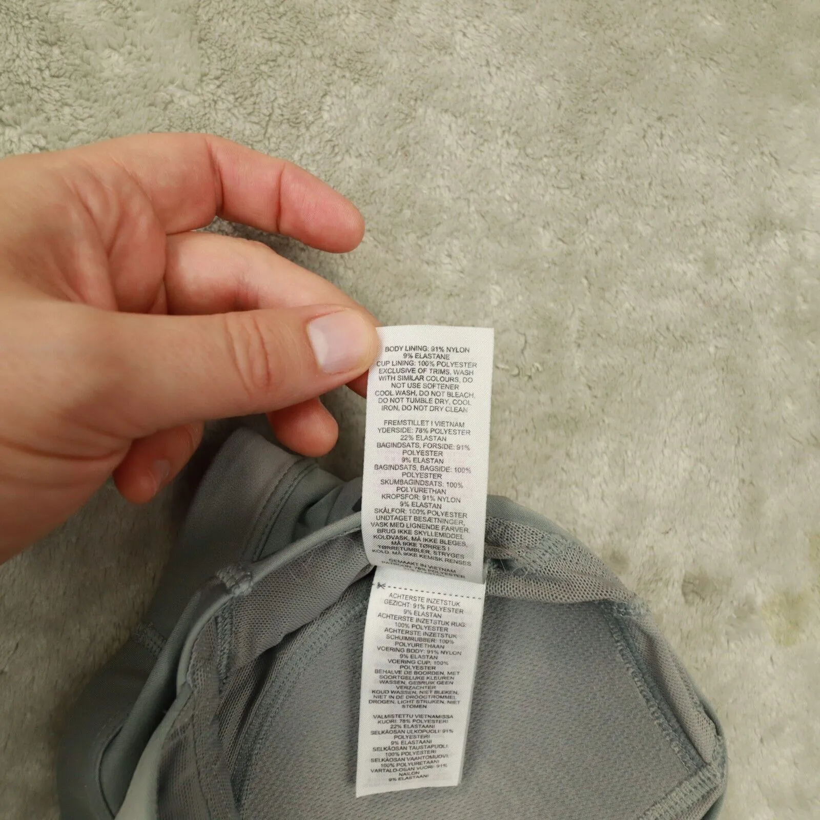 Gymshark GS Power Sport Bra Logo Spellout Grey size‎ XS GLSB5076 - Image 9