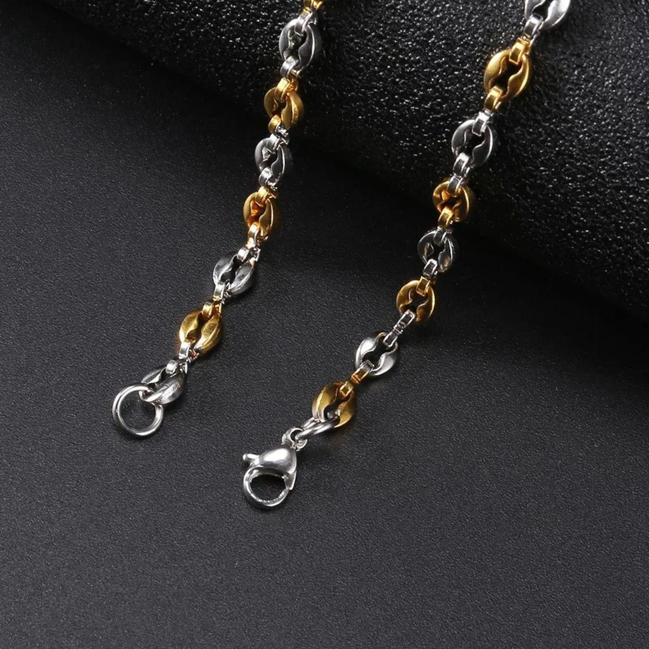 Stainless Steel Coffee Chain Bracelet - Image 3