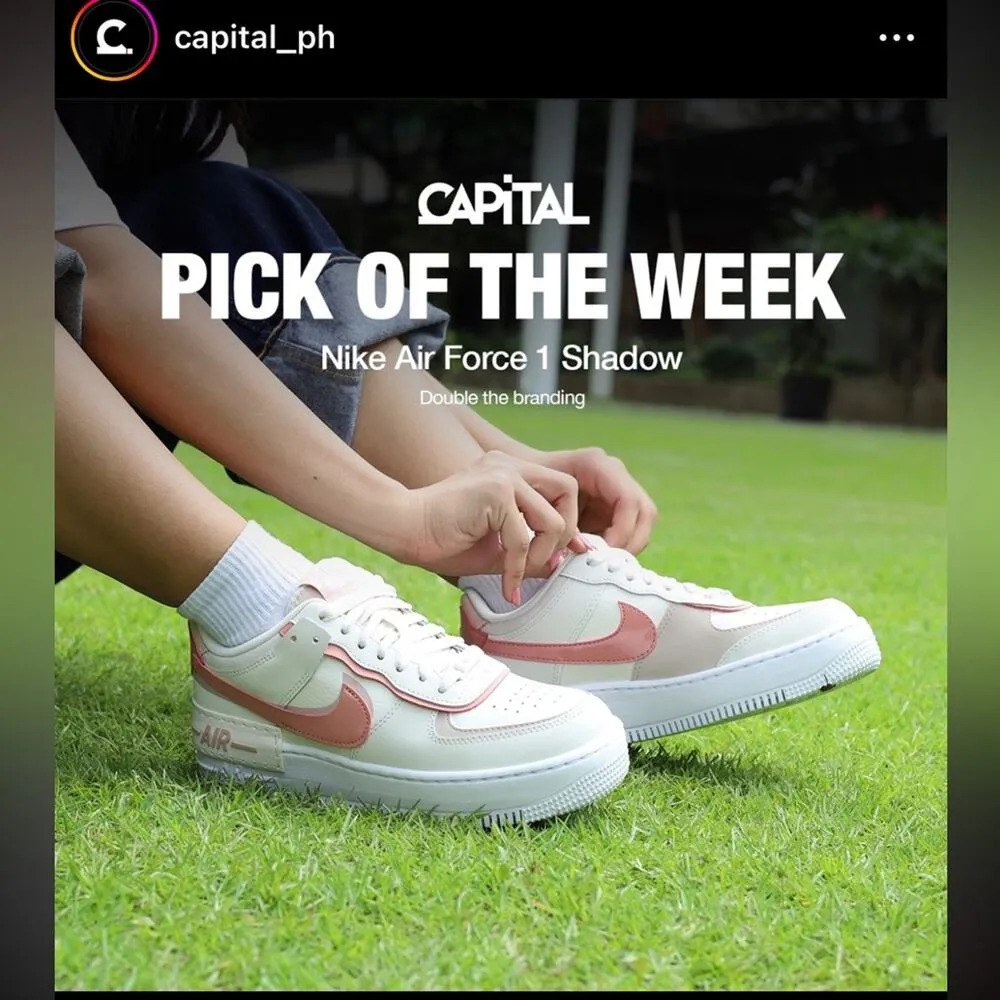 Nike Air Force 1 Shadow Womens Phantom/Pink Oxford/White/Red Stardust Sneakers10 - Image 3