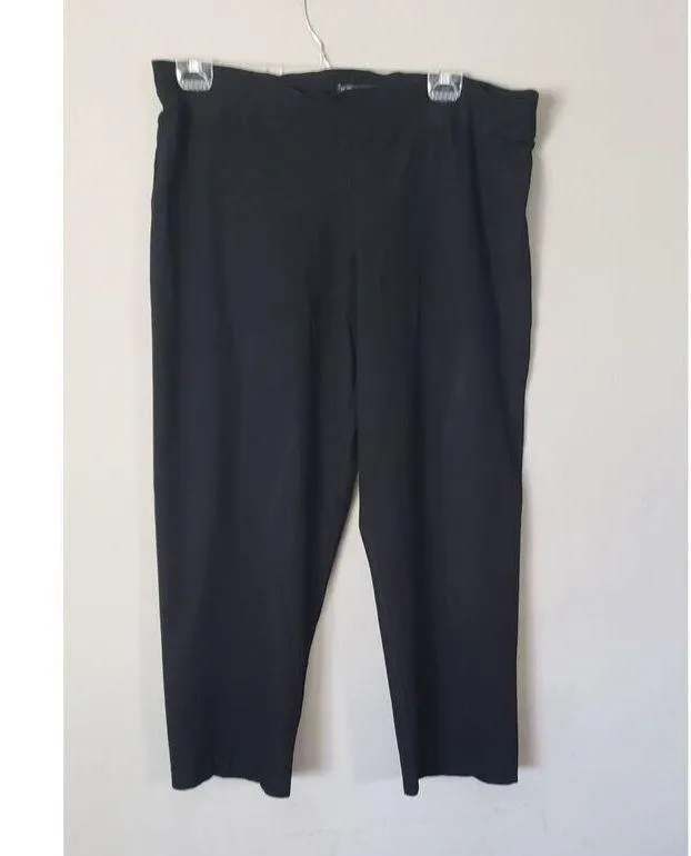 Eileen Fisher Womens Black Ponte Ankle Pants Sz xl - Image 5