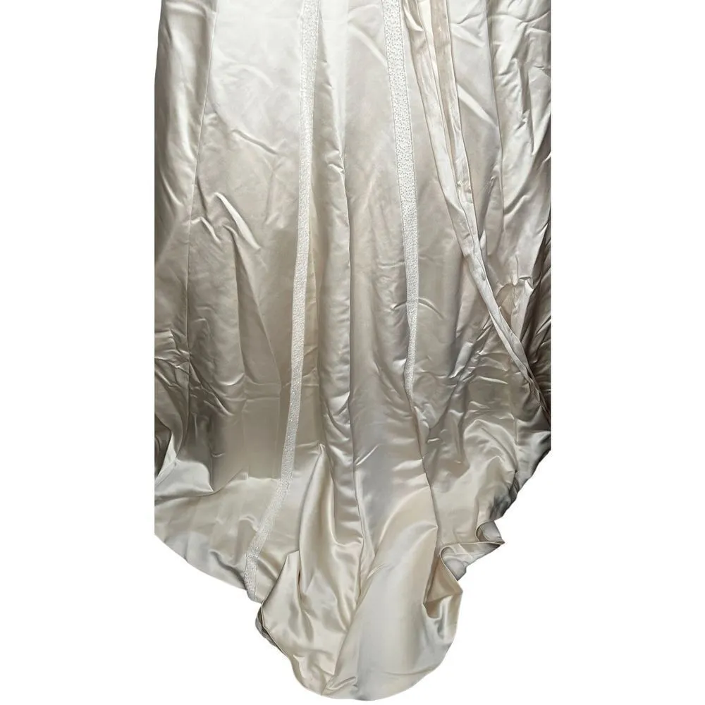 Maggie Sottero Couture Ivory‎ Strapless Wedding Dress with Train & Accessories Size 8 - Image 5