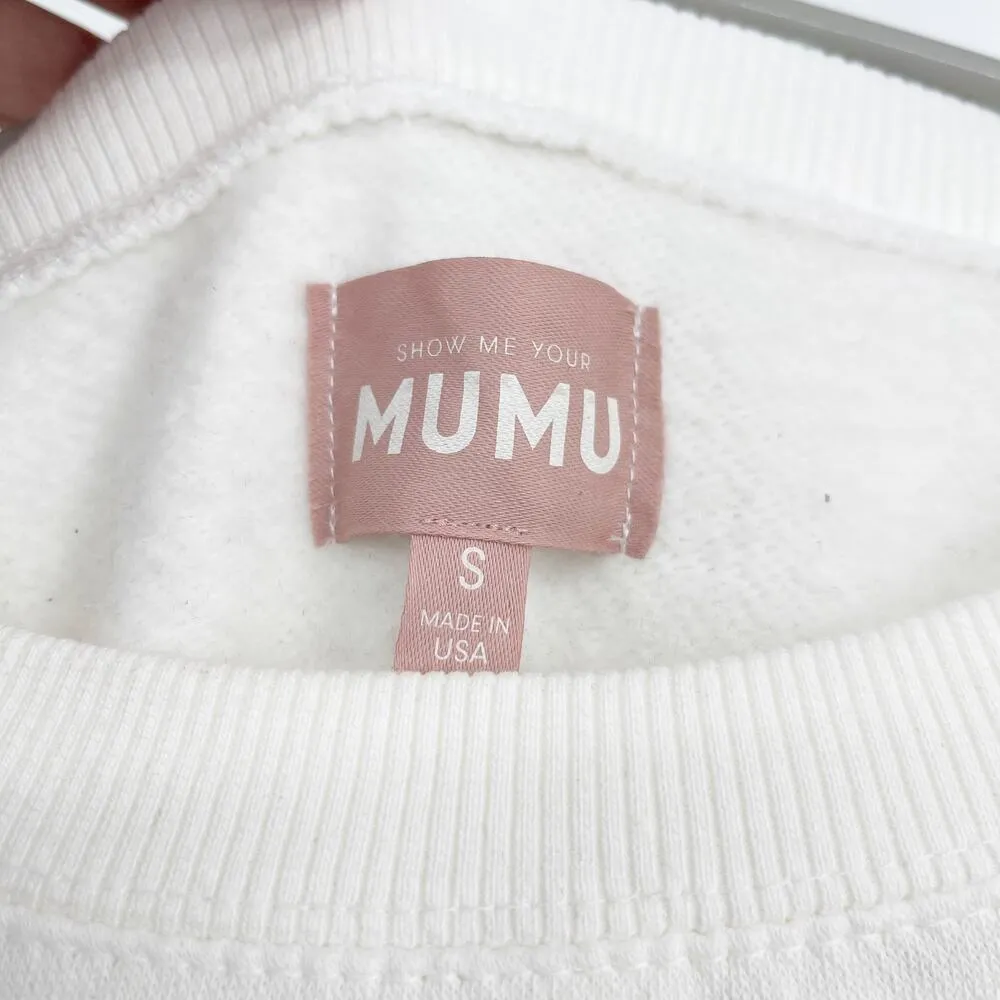 Show Me Your Mumu Stanley Oversized Crewneck Sweatshirt Rainbow MAMA Size Small - Image 9