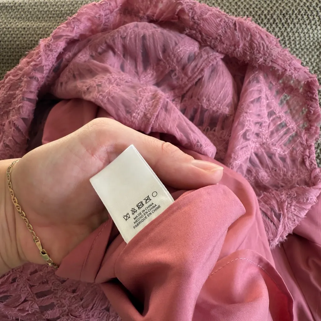 NWT Adelyn Rae Lace Strapless Neck Sleeveless Sheath Maxi Dress in pink rose - Image 9