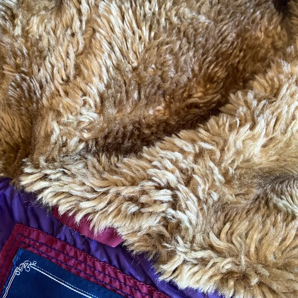 American Eagle Purple Zip Up Quilted Puffer Vest - Image 5