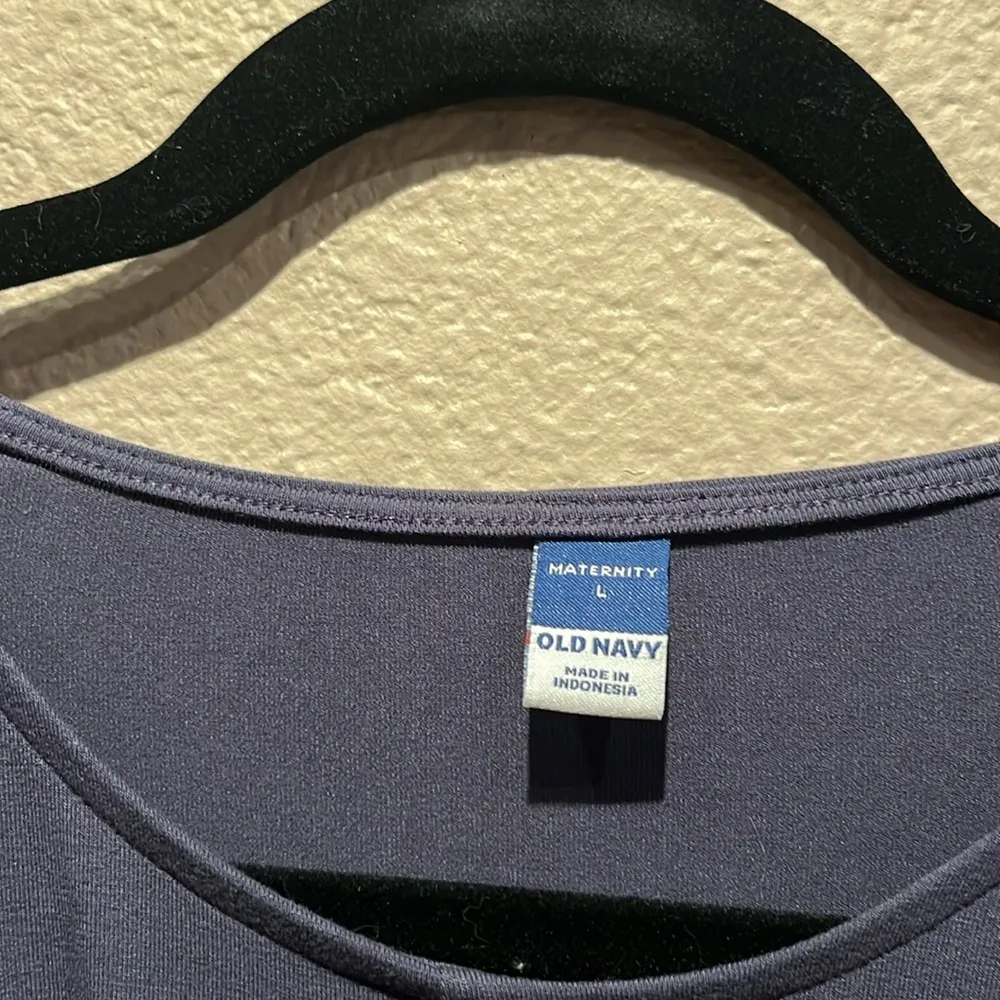 New Old Navy Women’s Maternity Dress Slate Blue Front Knot Size Large NWT - Image 5