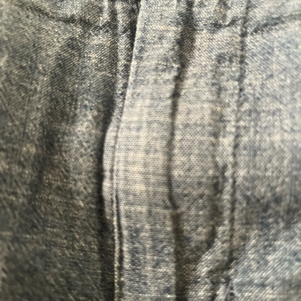 Merona Casual Medium Wash Chino Mini Shorts Pockets Blue Women's Size 18 - Image 7