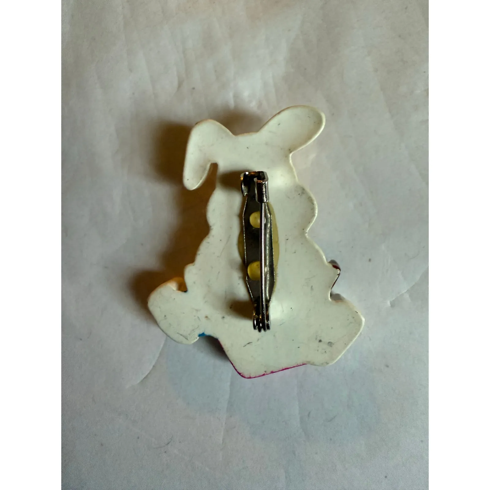 Vintage Easter Bunny Artist Brooch Pin - Image 2