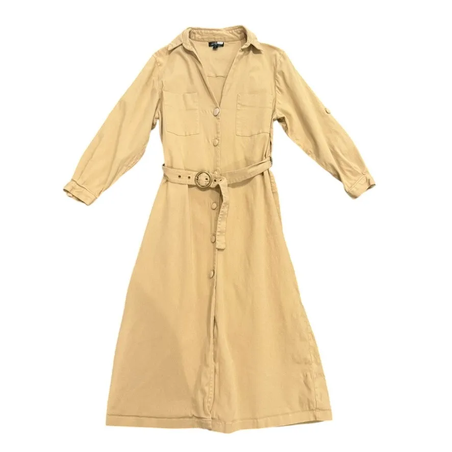 Area Stars Button Down Charlene Dress in Tan, Size S Tan - Image 4