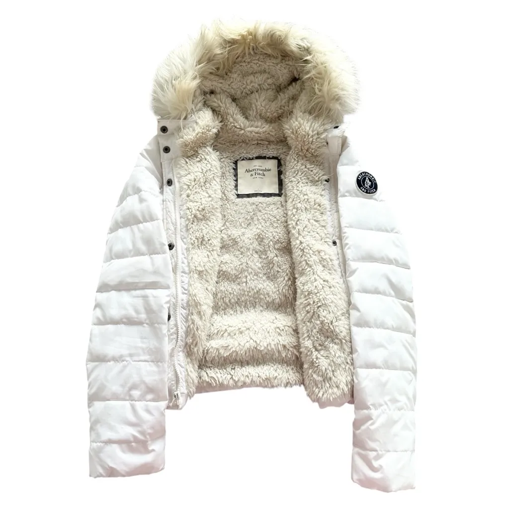 🔃Abercrombie & Fitch Women’s White Puffer Jacket - Image 5