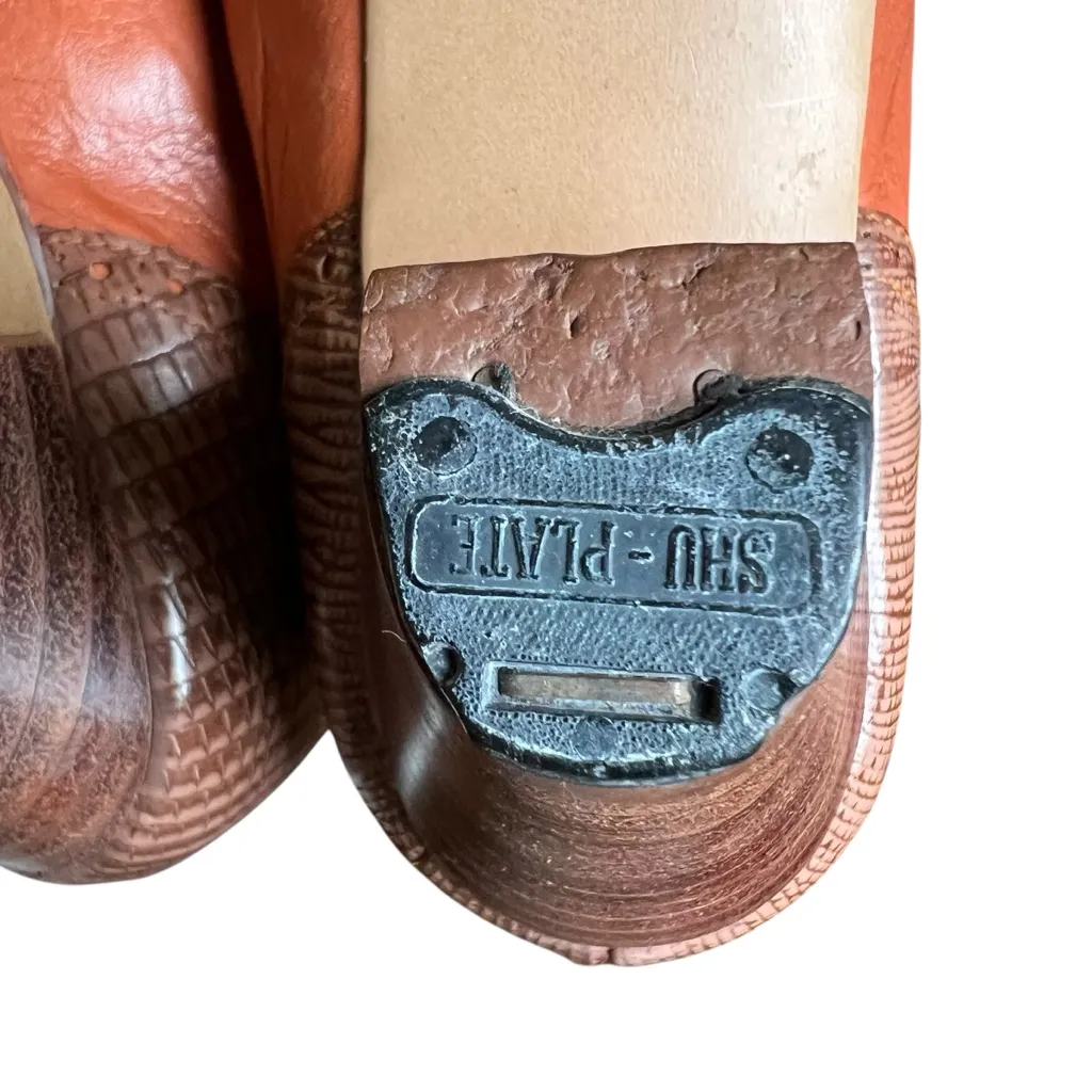 VTG 70s Turf Shoe Made in Brazil Leather Tassel Loafer Heels Brown Sz 8.5 Pumps - Image 10