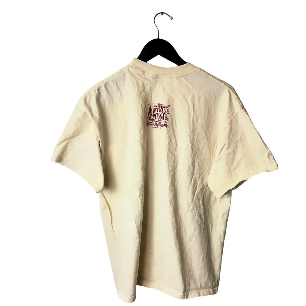 1993 Genuine Antique Person T Shirt Vintage 90s L Large Graphic Tee 100% Cotton White - Image 3