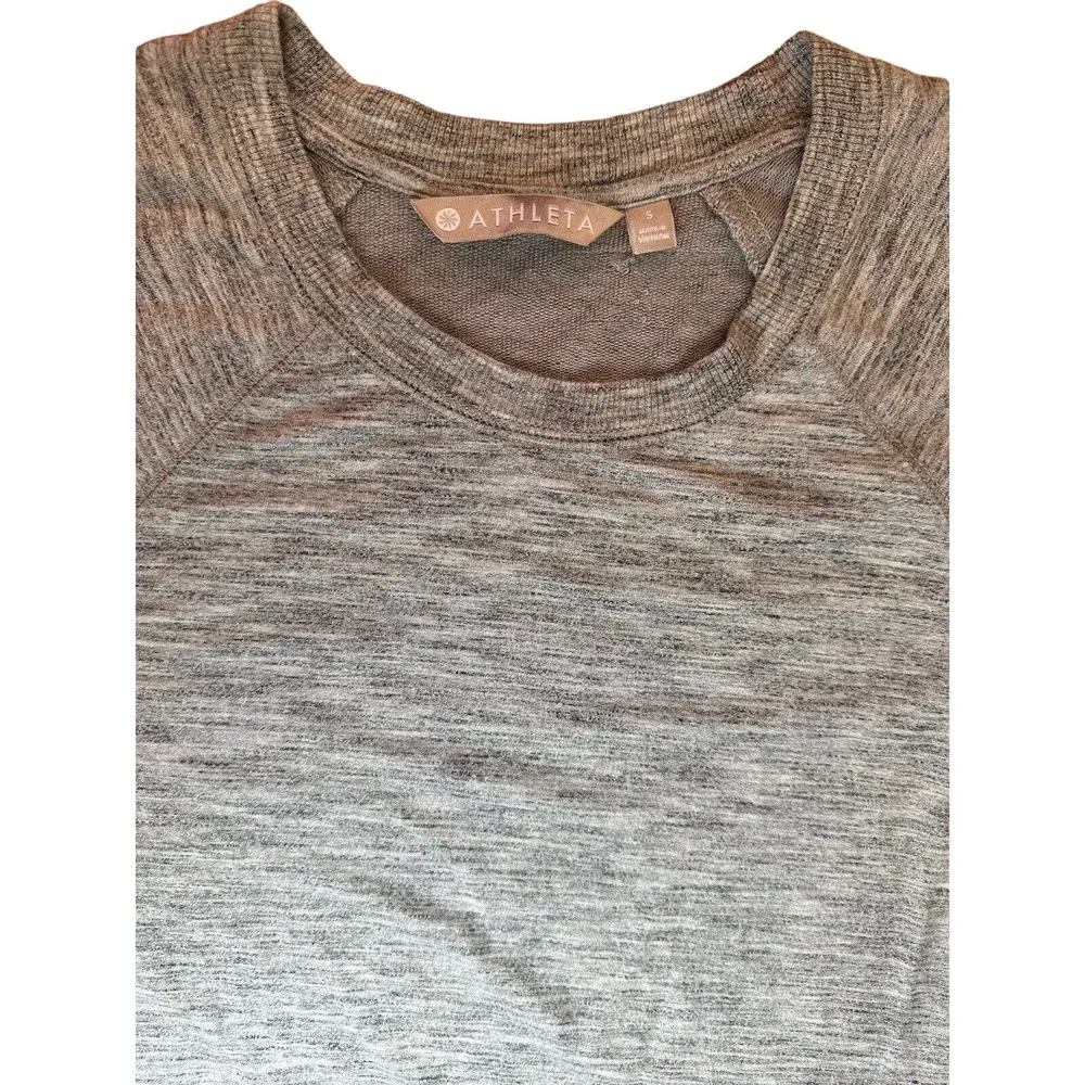 Athleta Split Hem Gray Sweater Asymmetrical Womens Size Small - Image 3