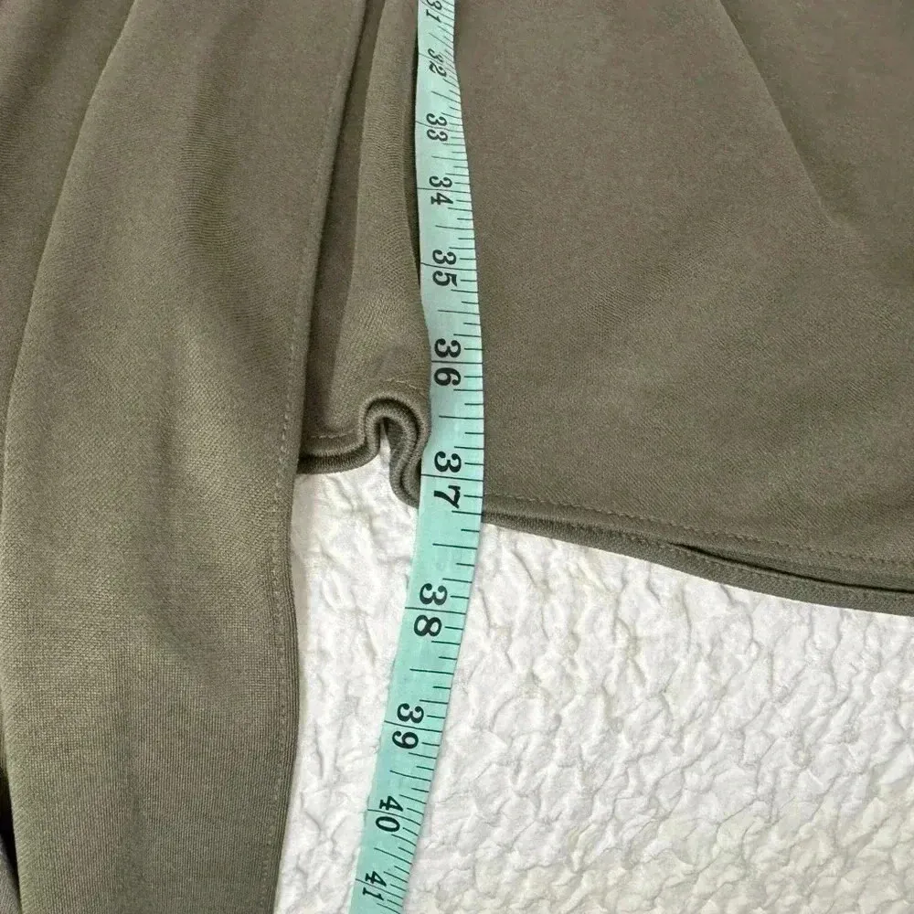 NWT Bar III Asymmetrical Dress Long Sleeve Dusty Olive Autumn Green Women’s M - Image 15