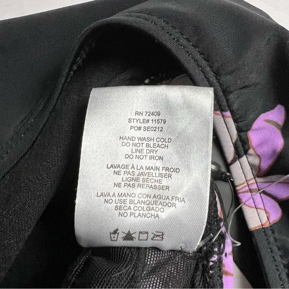 Jones New York Women's Floral Printed One-Piece Swimsuit Sz M - Image 14