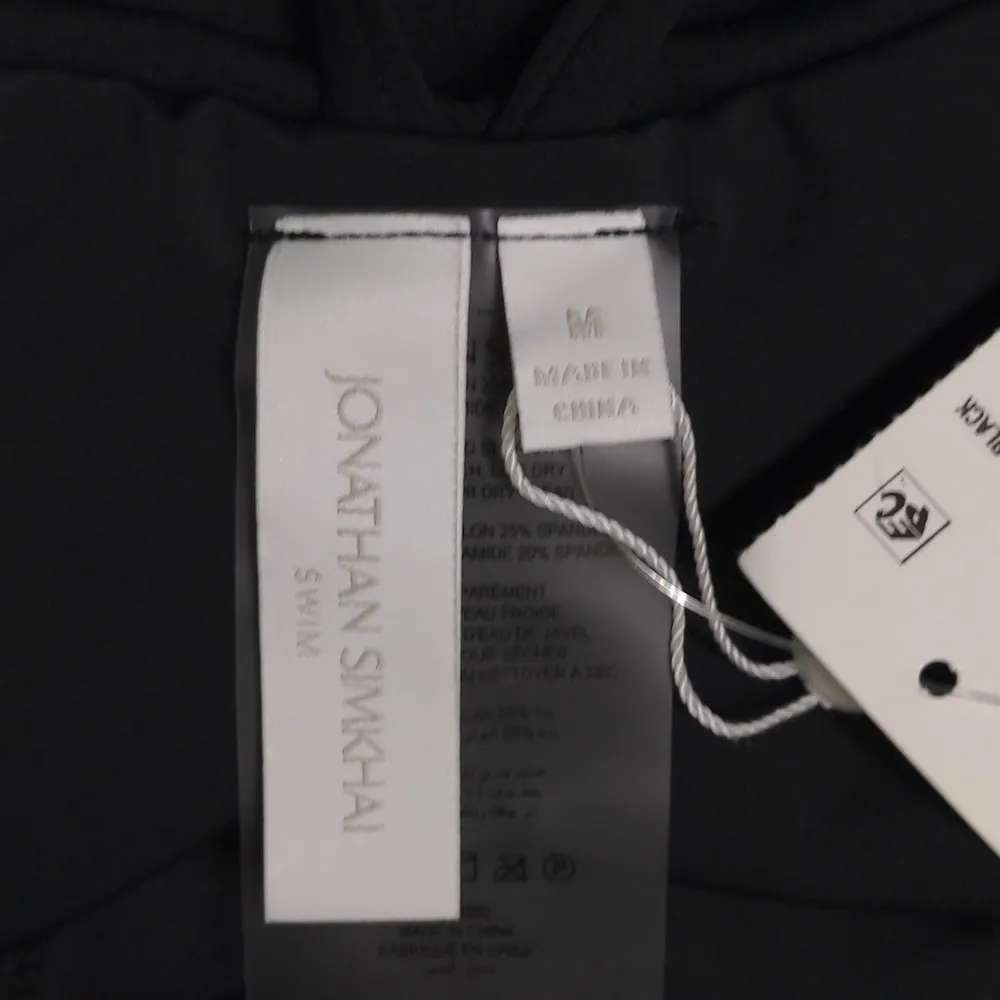 Jonathan Simkhai Signature Emmalynn Bikini Bottom Black Crisscross M New Size M - Image 3